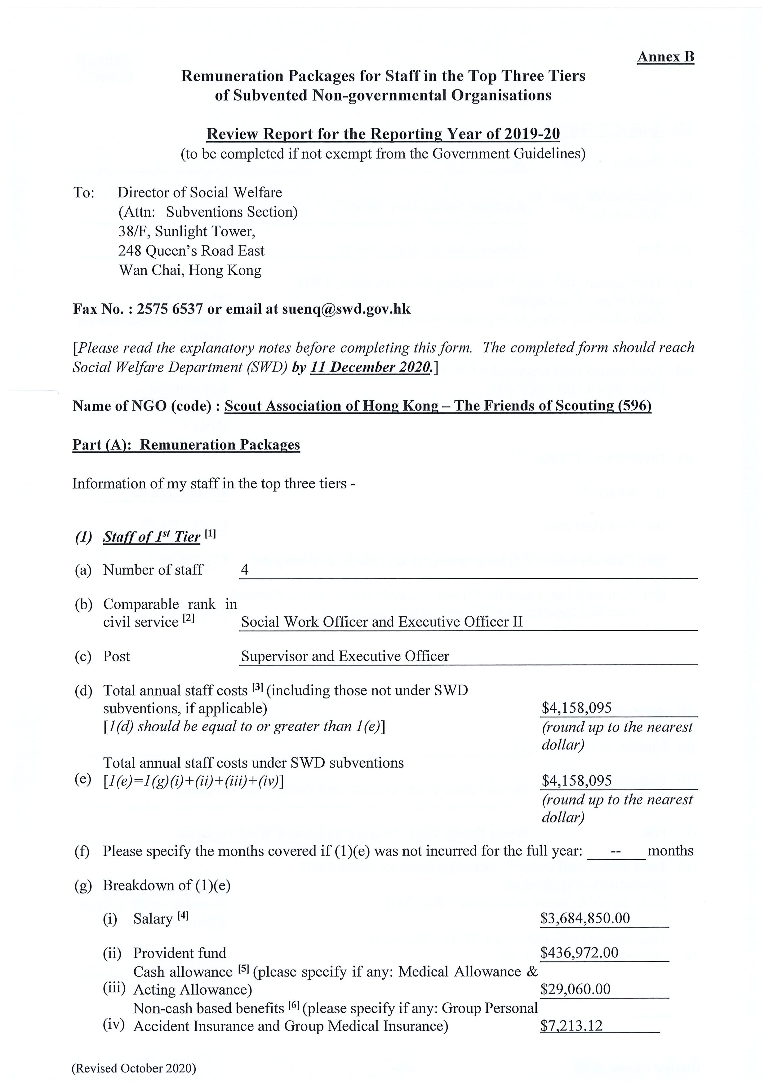 Review Report on Remuneration Packages for Staff in the Top Three Tiers 2019-20(只有英文版本)